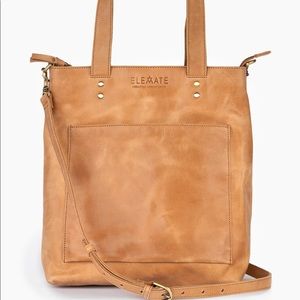 Elevate Tan Leather Tote Bag